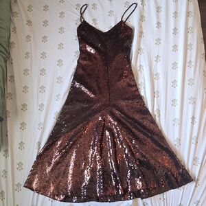 vintage 1970s archival Halston sequined bias-cut burgundy  evening dress size 0
